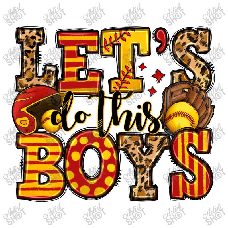 Let's Do This Boys Softball Men's 3/4 Sleeve Pajama Set | Artistshot