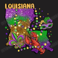 Mardi Gras Louisiana Map T-shirt | Artistshot