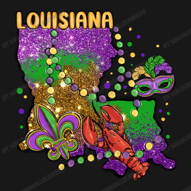 Mardi Gras Louisiana Map Flannel Shirt | Artistshot