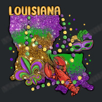 Mardi Gras Louisiana Map Crewneck Sweatshirt | Artistshot