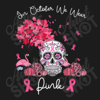 In October We Wear Pink Sugar Skull Moon Breast Cancer Hoodie & Jogger Set | Artistshot