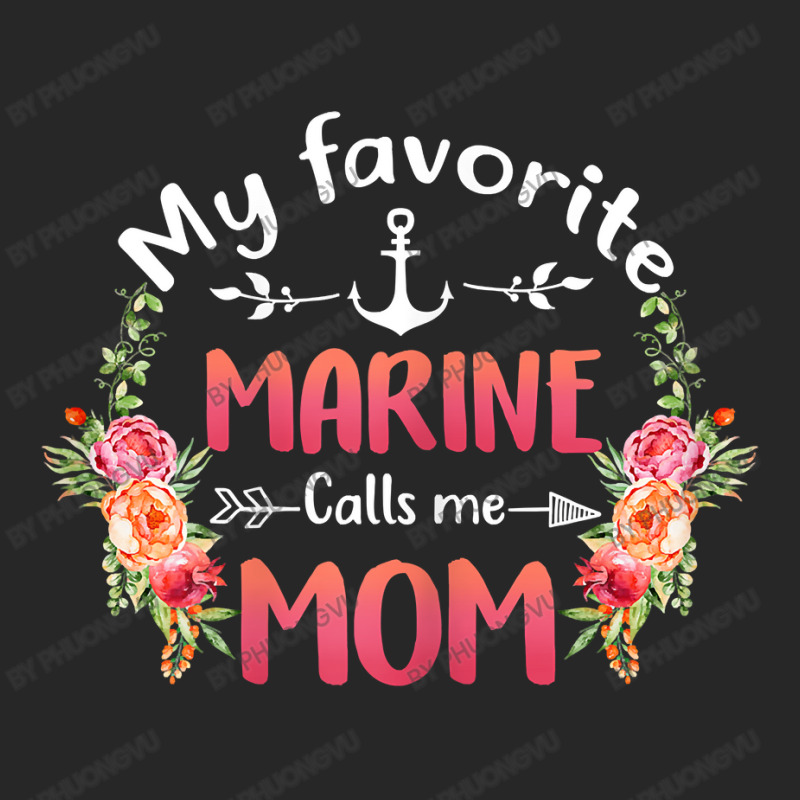 Womens My Favorite Marine Calls Me Mom Flower Military Mother's Day T Men's T-shirt Pajama Set by phuongvu | Artistshot