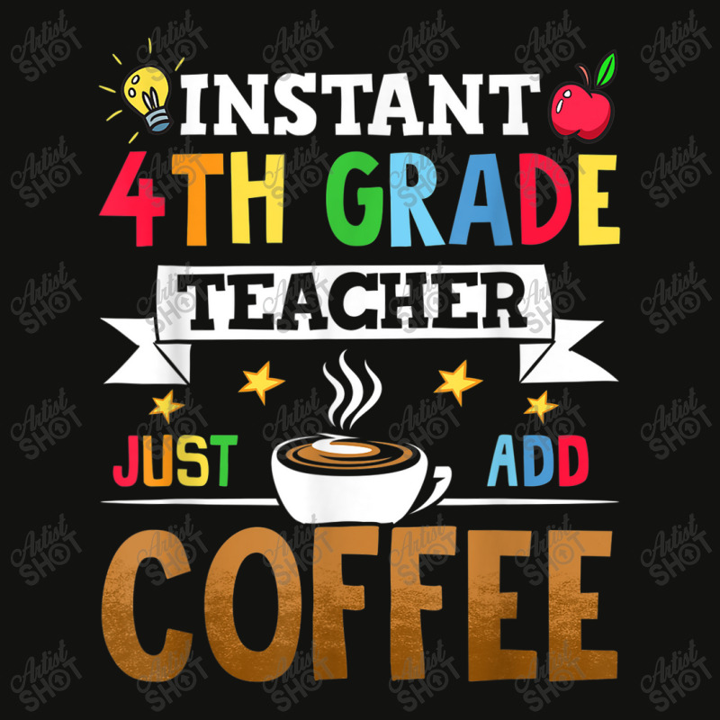 Instant 4th Grade Teacher Just Add Coffee Scorecard Crop Tee by Yuh2105 | Artistshot