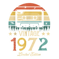 Vintage 1972 Retro Cassette 1972 50th Birthday 50 Years Old T Shirt Traveler Paper Bag -13 X 6 X 15 3/4 | Artistshot