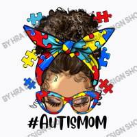 Afro Messy Bun Light Skin Autism Mom T-shirt | Artistshot