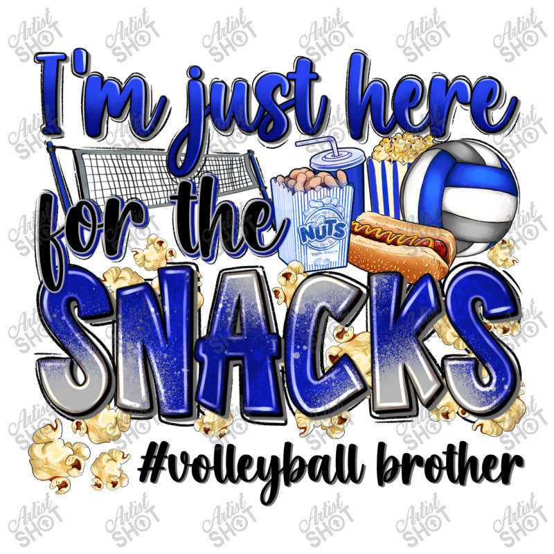 Im Just Here For The Snacks Volleyball Brother V-neck Tee | Artistshot