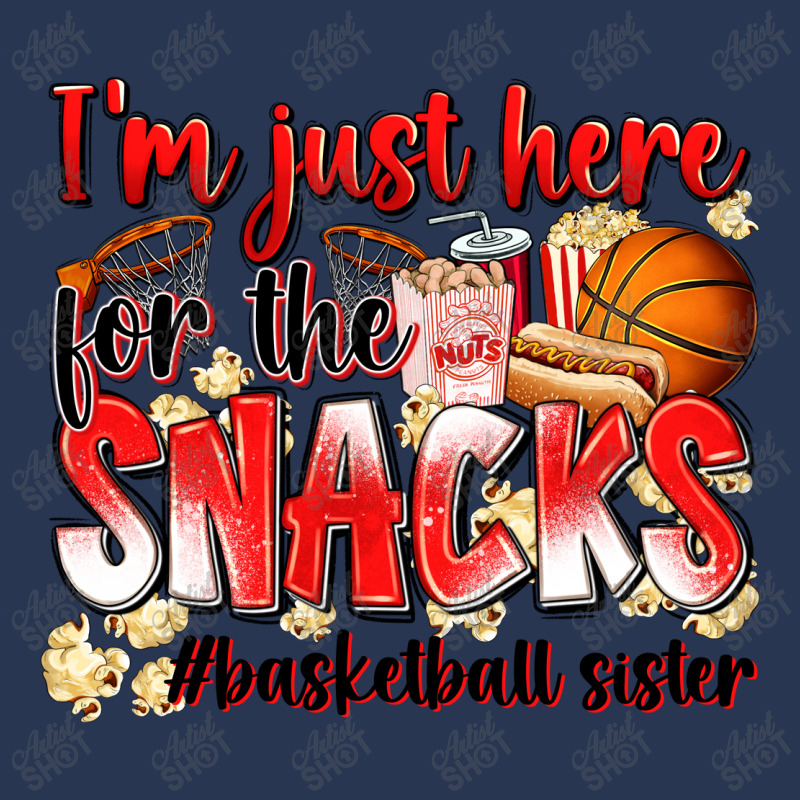 Im Just Here For The Snacks Basketball Sister Men Denim Jacket | Artistshot