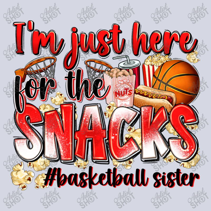 Im Just Here For The Snacks Basketball Sister Fleece Short | Artistshot