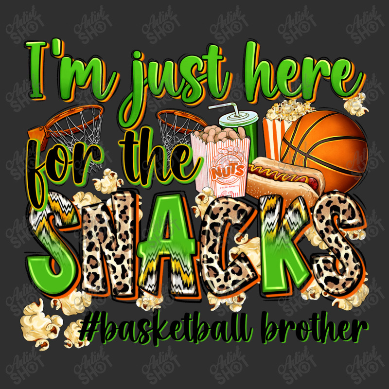 Im Just Here For The Snacks Basketball Brother Round Leatherette Patch | Artistshot