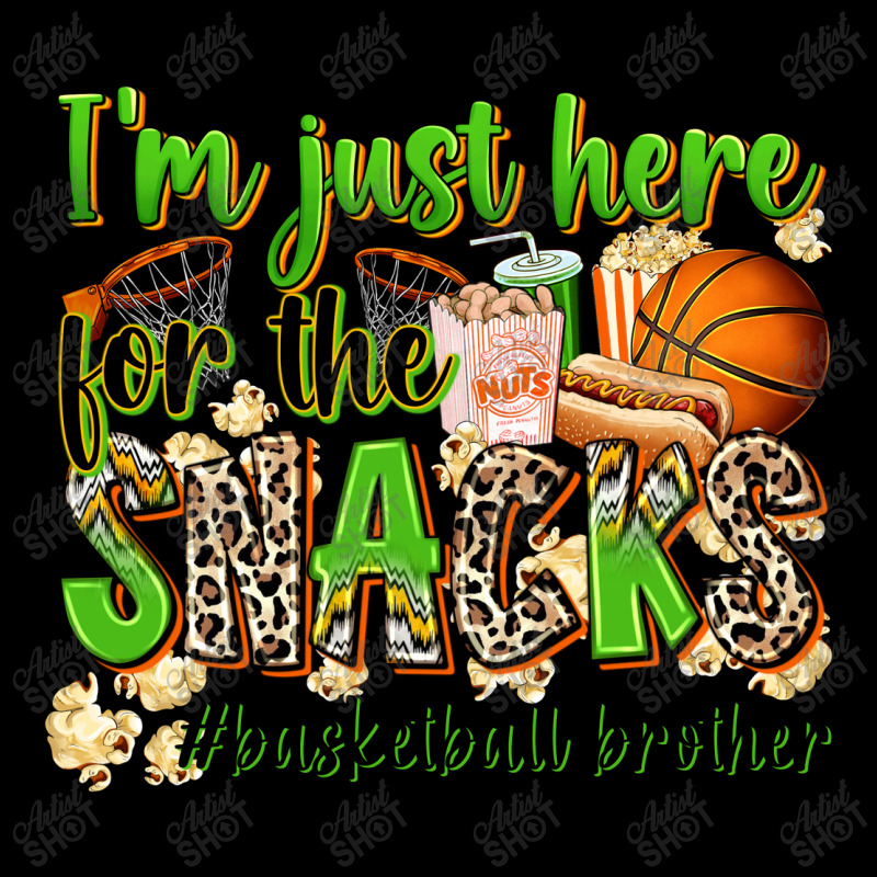 Im Just Here For The Snacks Basketball Brother Fleece Short | Artistshot