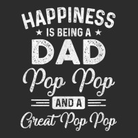 Happiness Is Being A Dad Pop Pop And Great Pop Pop T Shirt Baseball Cap | Artistshot