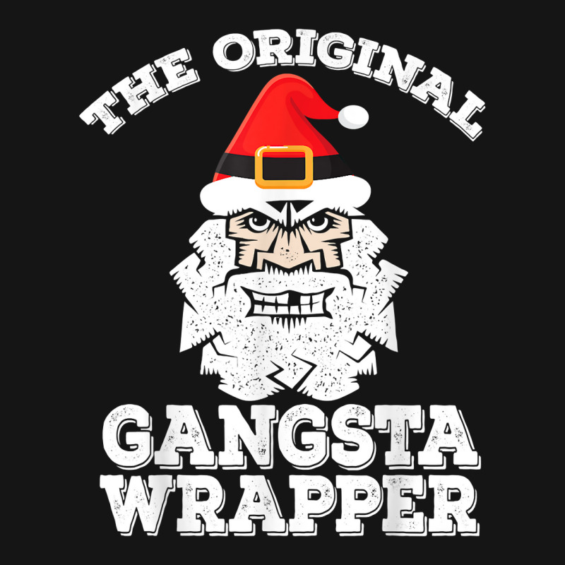 The Original Gangsta Wrapper Shirt Funny Rapper Santa Claus T Shirt Mesh Cap | Artistshot