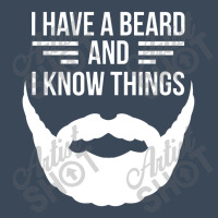 I Have A Beard And I Know Things Manly Beard Flat Bill Snapback Cap | Artistshot