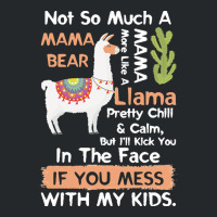 Mama Llama T  Shirt Not So Much A Mama Bear More Like A Mama Llama Pre Crewneck Sweatshirt | Artistshot