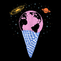 Quirky Earth Ice Cream Cone Saturn Galaxy Pink Blue Orange Men's 3/4 Sleeve Pajama Set | Artistshot