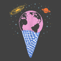 Quirky Earth Ice Cream Cone Saturn Galaxy Pink Blue Orange Vintage T-shirt | Artistshot