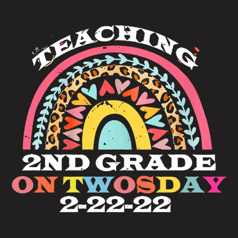 Great Vintage Second Grade On Twosday T  Shirtfunny Vintage Teaching 2 T-shirt | Artistshot