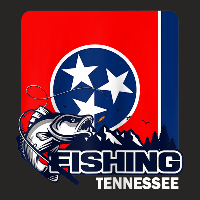 Flag Of Tennessee   Fishing In Tennessee   Tennessee Fishing Raglan Ba Ladies Fitted T-Shirt by Tiktify | Artistshot