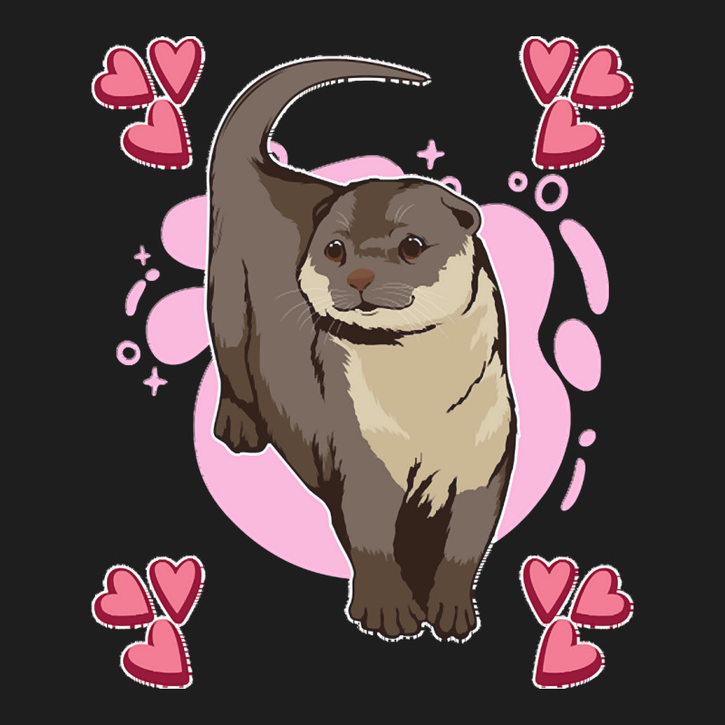 Otter T  Shirt Sea Otter Pink Heart Design Otter T  Shirt Classic T-shirt | Artistshot