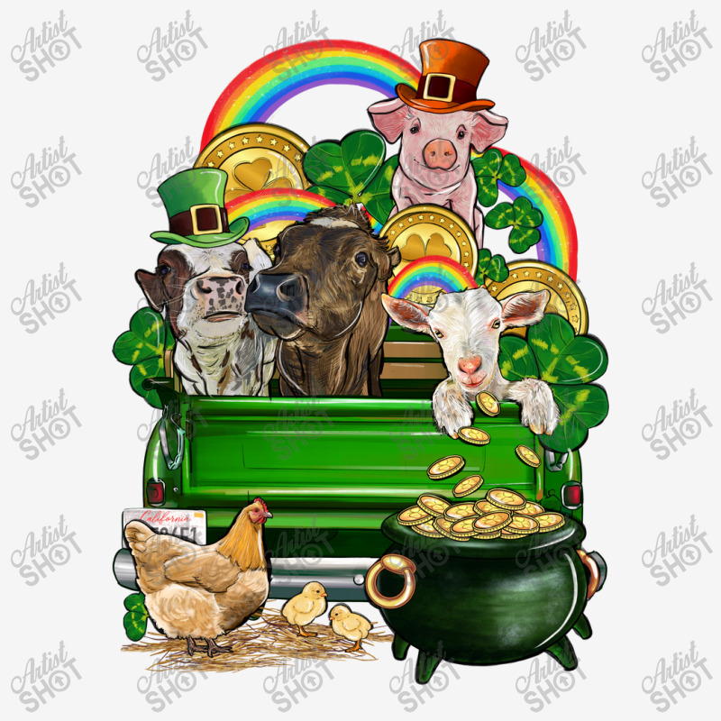 St. Patrick's Day Animal Truck Baby Bibs | Artistshot