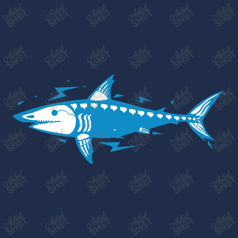 Thunderbolt Blue Shark Illustration Baseball Cap by RAPart | Artistshot