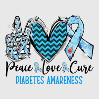 Diabetes Diabetic Peace Love Cure Blue Ribbon 5 Diabetes Awareness Baseball Cap | Artistshot