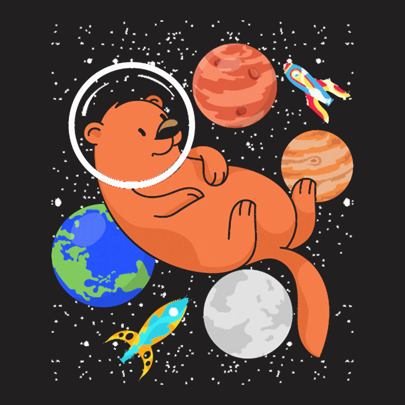 Otters T  Shirt Space Otters Galaxy Funny Astronaut Otter T  Shirt T-shirt | Artistshot