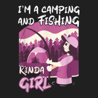 Girl Fishing Rod Campfire Fish Woman Camping And Fishing Drawstring Bags | Artistshot