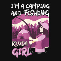 Girl Fishing Rod Campfire Fish Woman Camping And Fishing Oval Patch | Artistshot