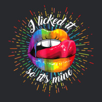 Lgbt Pride Lgbtq I Licked It So It's Mine Sexy Rainbow Lips T Shirt Trucker Cap | Artistshot