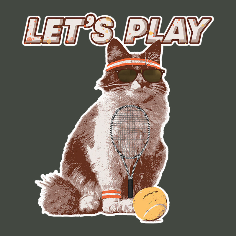 Cool Funny Tennis Cat Wearing Sunglasses Tennis Racket Ball T Shirt Trucker Cap | Artistshot