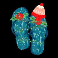 Flip Flops Hawaiian Xmas Summer Vacation Christmas In July T Shirt Flat Bill Snapback Cap | Artistshot