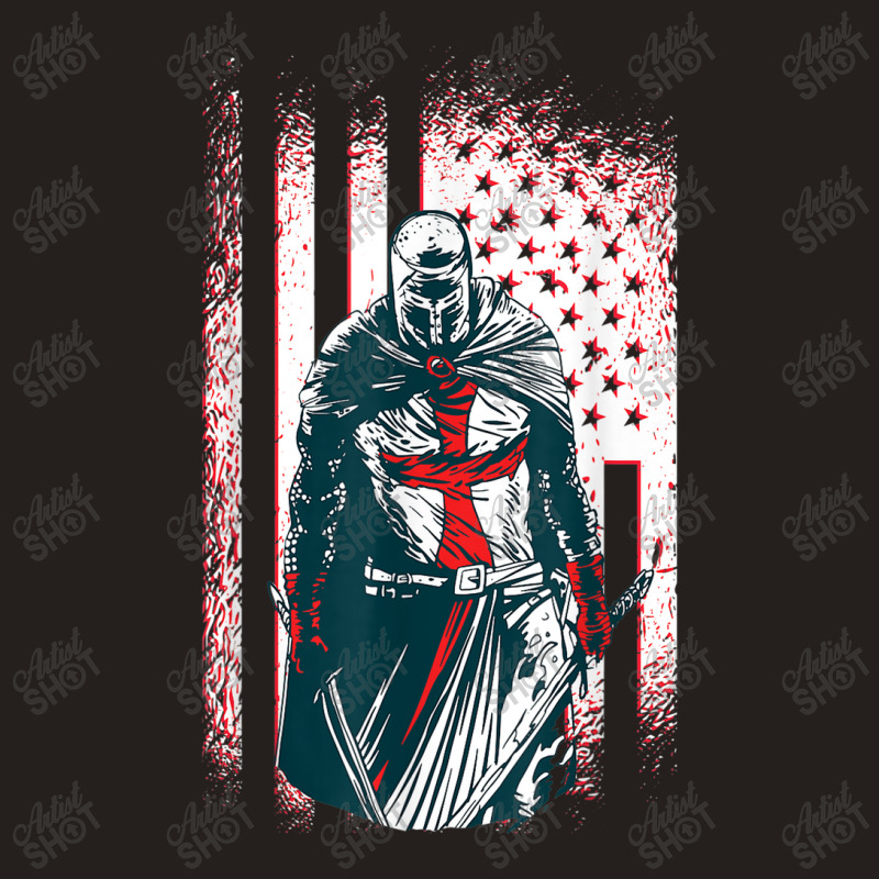 Jesus Crusader Warrior Vintage American Flag Knight Templar Tank Top | Artistshot