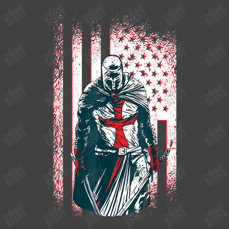 Jesus Crusader Warrior Vintage American Flag Knight Templar Vintage T-shirt | Artistshot