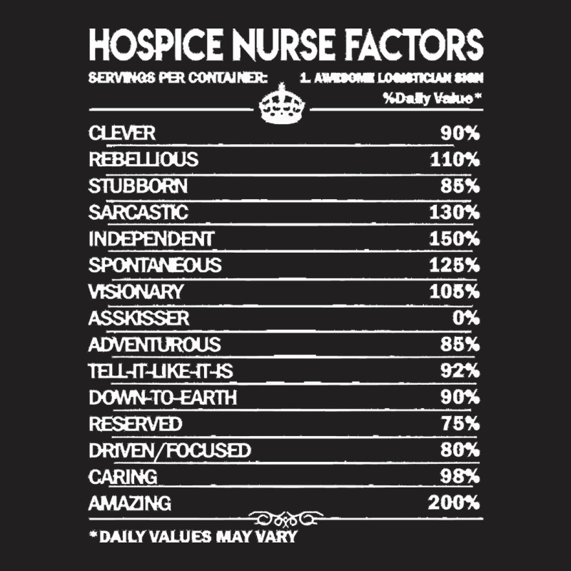 Hospice Nurse T  Shirt Hospice Nurse T Shirt   Hospice Nurse Factors D T-shirt | Artistshot