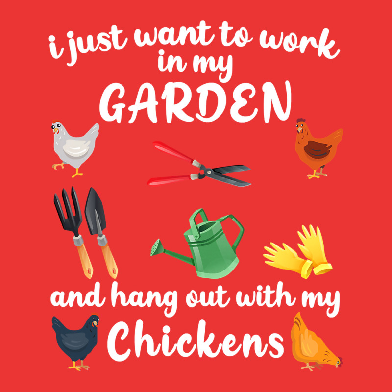 Chicken Chick I Just Want To Work In My Garden And Hang Out Chicken 28 Mesh cap by circularflap | Artistshot