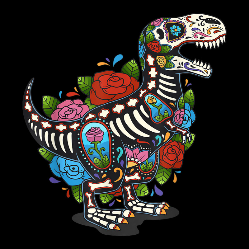 Rex Dinosaur Animal Sugar Skull Mexico Calavera Dia De Los Muertos Long Sleeve Baby Bodysuit by LemonJack | Artistshot