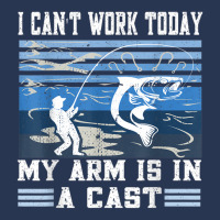 I Can't Work Today My Arm Is In A Cast Retro Vintage Fishing Men Denim Jacket | Artistshot