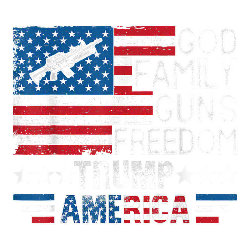 God Family Guns & Freedom Pro Trump 2024 Maga American Flag T Shirt Debie Paper Bag - 10 X 5 X 13 | Artistshot