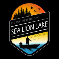 I'd Rather Be On Sea Lion Lake Wisconsin Fishing Premium Cropped Hoodie | Artistshot