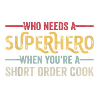 Funny Short Order Cook Superhero Vintage Tee For Men Dad T Shirt Star Paper Bag - 13 X 7 X 13 | Artistshot