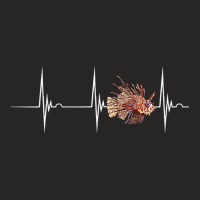 Lionfish Lion Fish Lover Heartbeat Ekg Pulse Fish Lover Raglan Basebal Ladies Fitted T-shirt | Artistshot