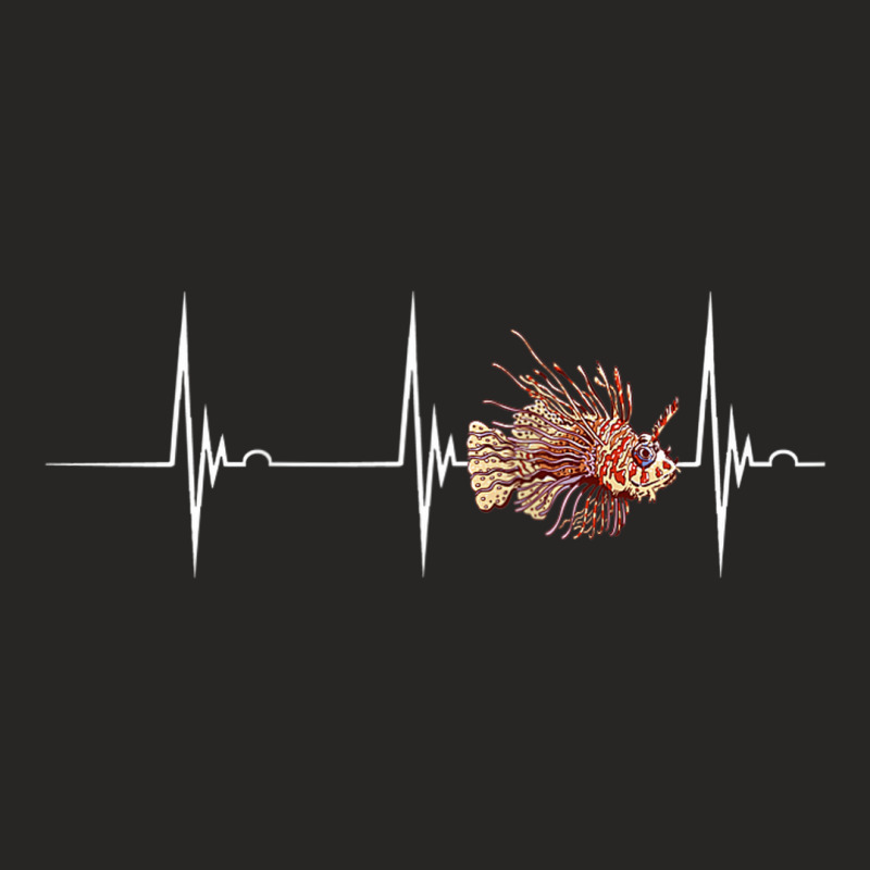 Lionfish Lion Fish Lover Heartbeat Ekg Pulse Fish Lover Raglan Basebal Ladies Fitted T-Shirt by Tiktify | Artistshot