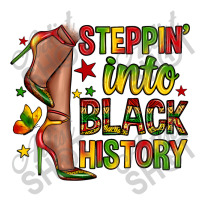 Steppin Into Black History V-neck Tee | Artistshot