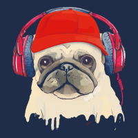 Pug T  Shirt Pug, Pug Face And Music Headphones, Pug Lovers, Gift For Baseball Cap | Artistshot