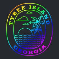 Tybee Island Georgia Rainbow Palm Tree Beach Trip Vacation Pullover Ho Flat Bill Snapback Cap | Artistshot