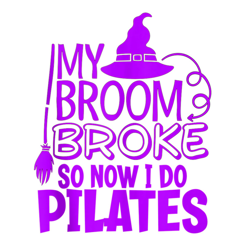 Funny Pilates Halloween Gym Exercise Witches Hat Broomstick Tank Top ...