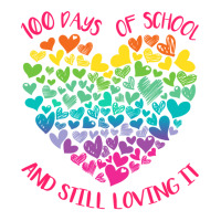 Cute 100 Days Of School And Still Loving It Hearts 100th Day Long Slee Mart Paper Bag -13 X 7 X 17 | Artistshot