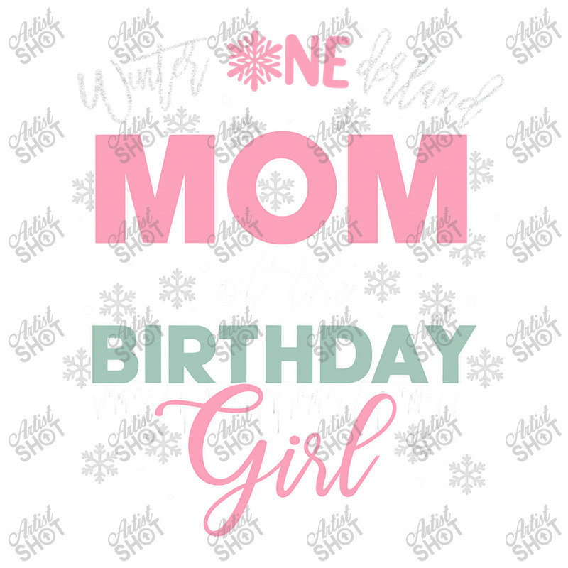 Mom Of The Birthday Girl Shirt Winter Onederland Family Traveler Paper Bag -13 X 6 X 15 3/4 | Artistshot