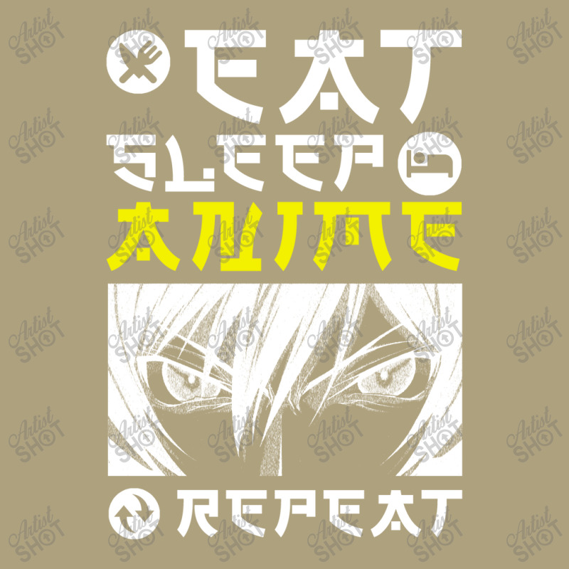 Eat Sleep Anime Repeat Tee Funny Flat Bill Snapback Cap | Artistshot